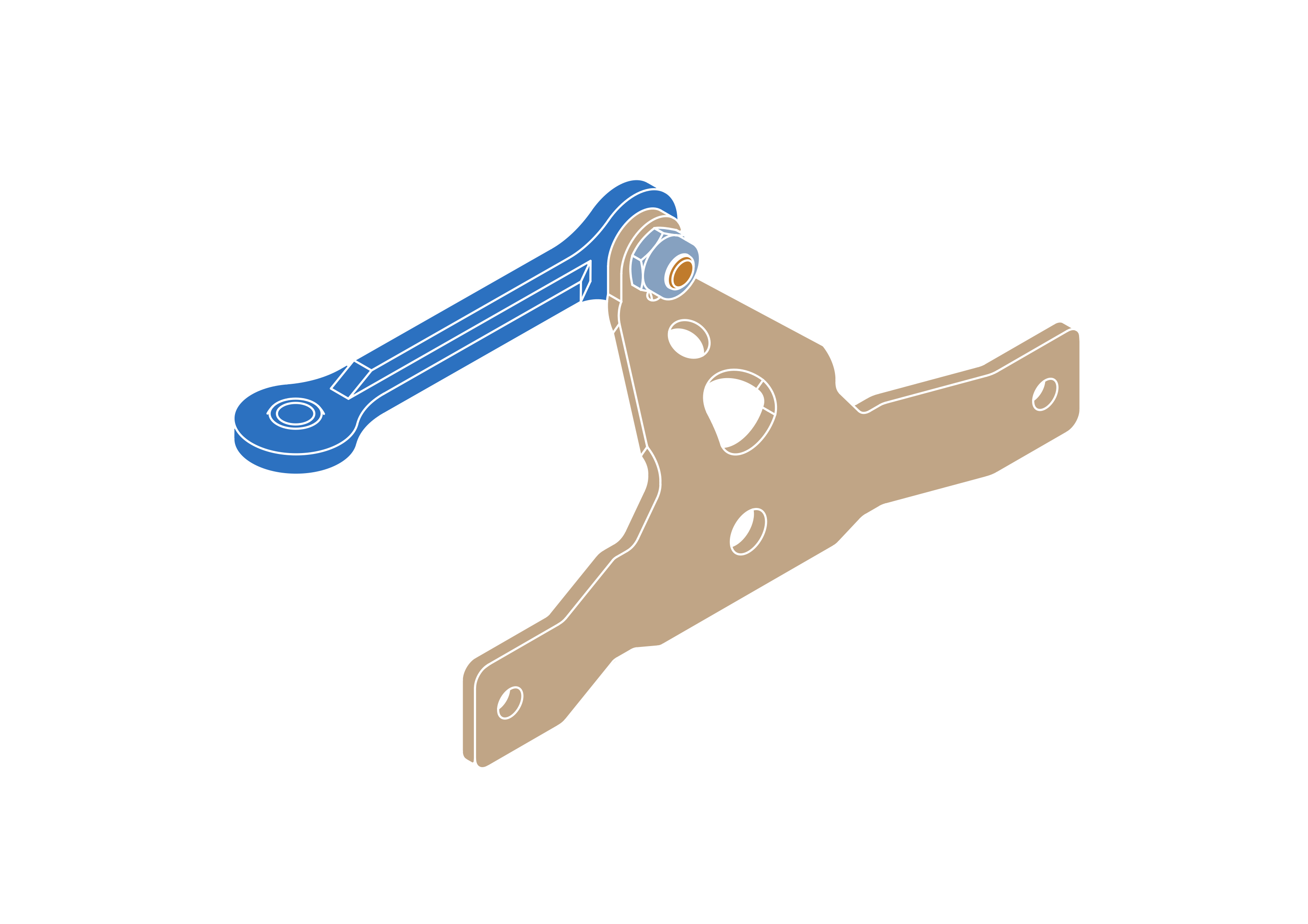 Assembled suspension mount